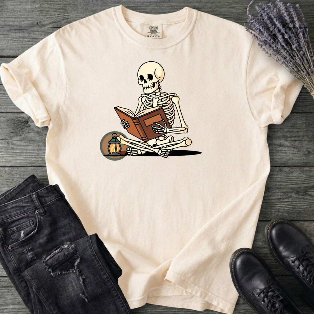 Skeleton Reading T-Shirt