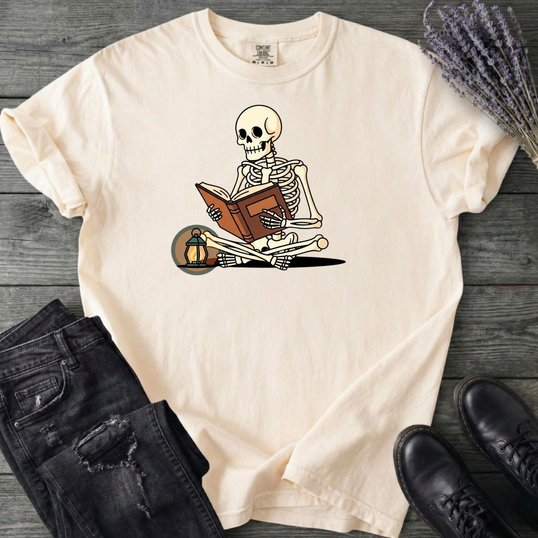 Skeleton Reading T-Shirt