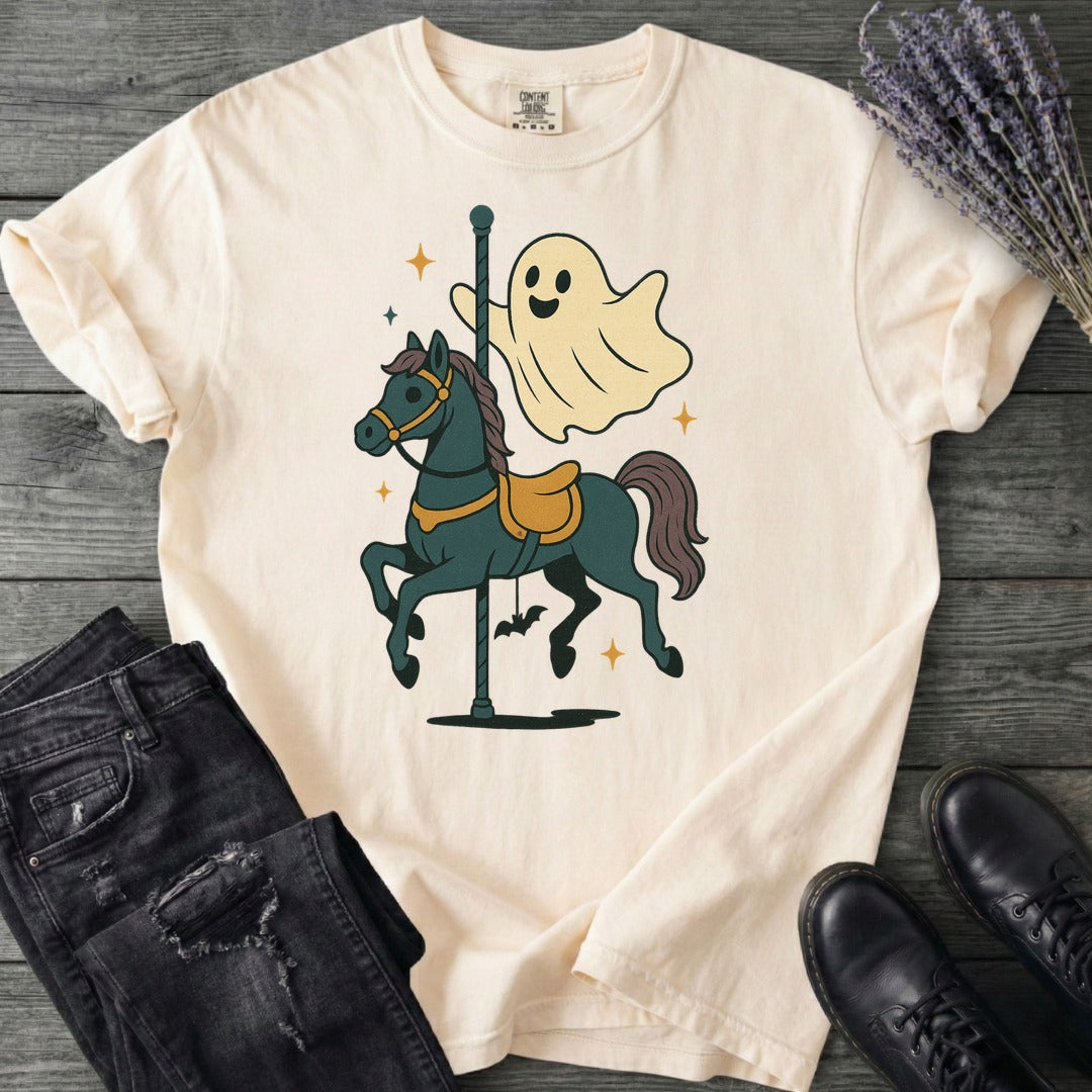Ghost Carousel Horse T-Shirt