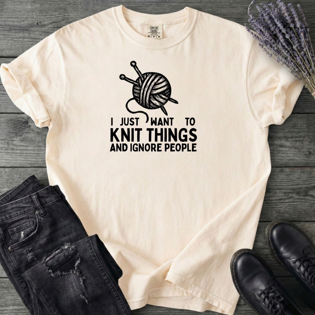 Knit Things And Ignore People T-Shirt