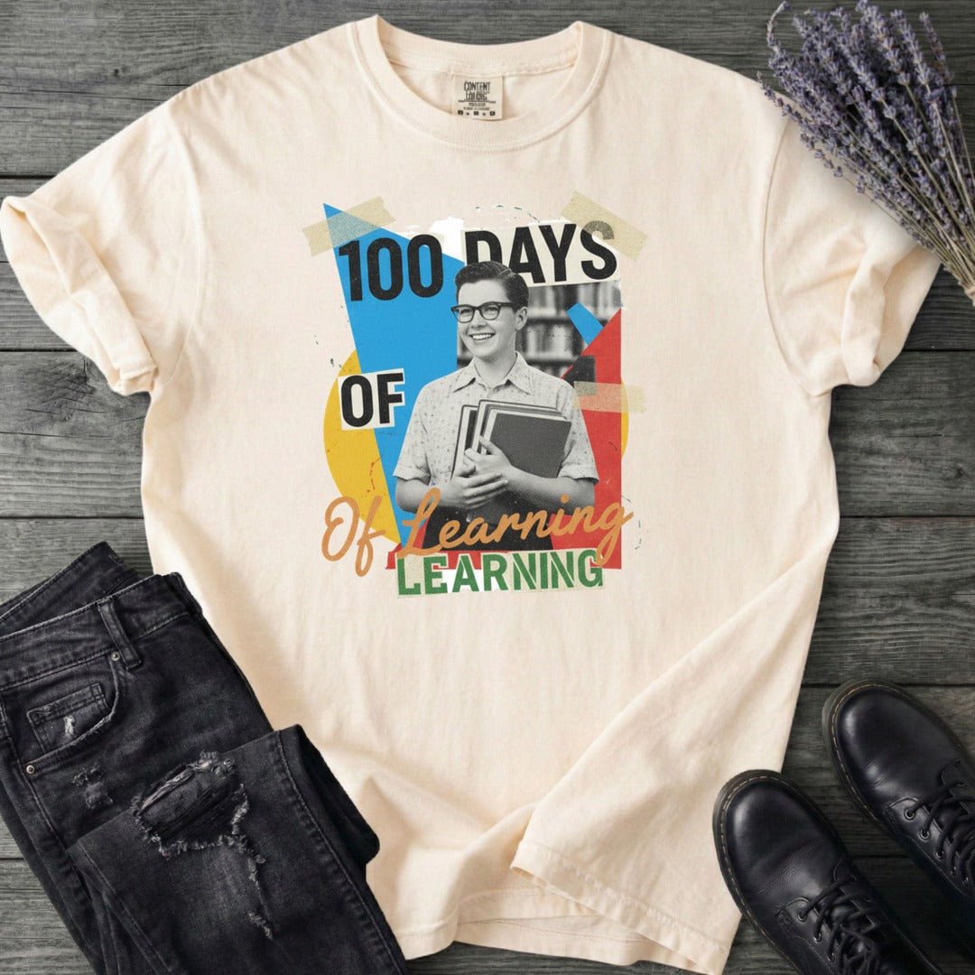 Old School 100 Days Of Learning T-Shirt