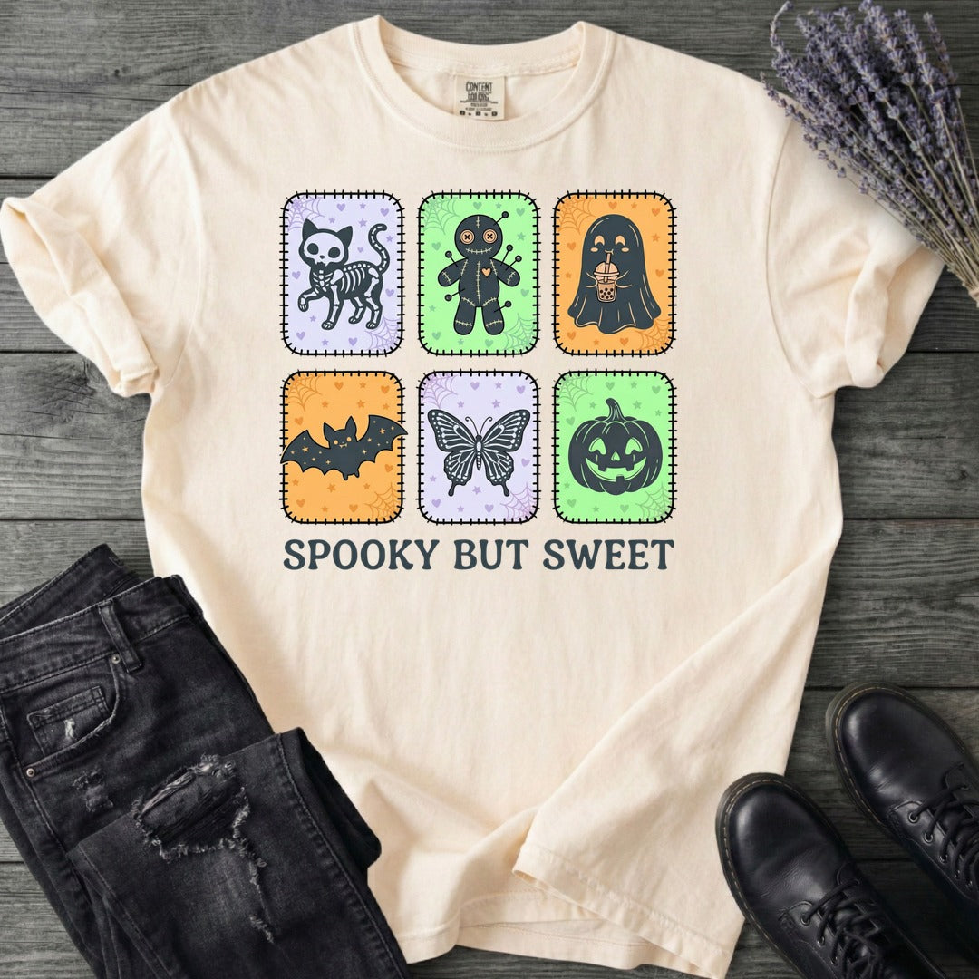 Spooky But Sweet Grid T-Shirt