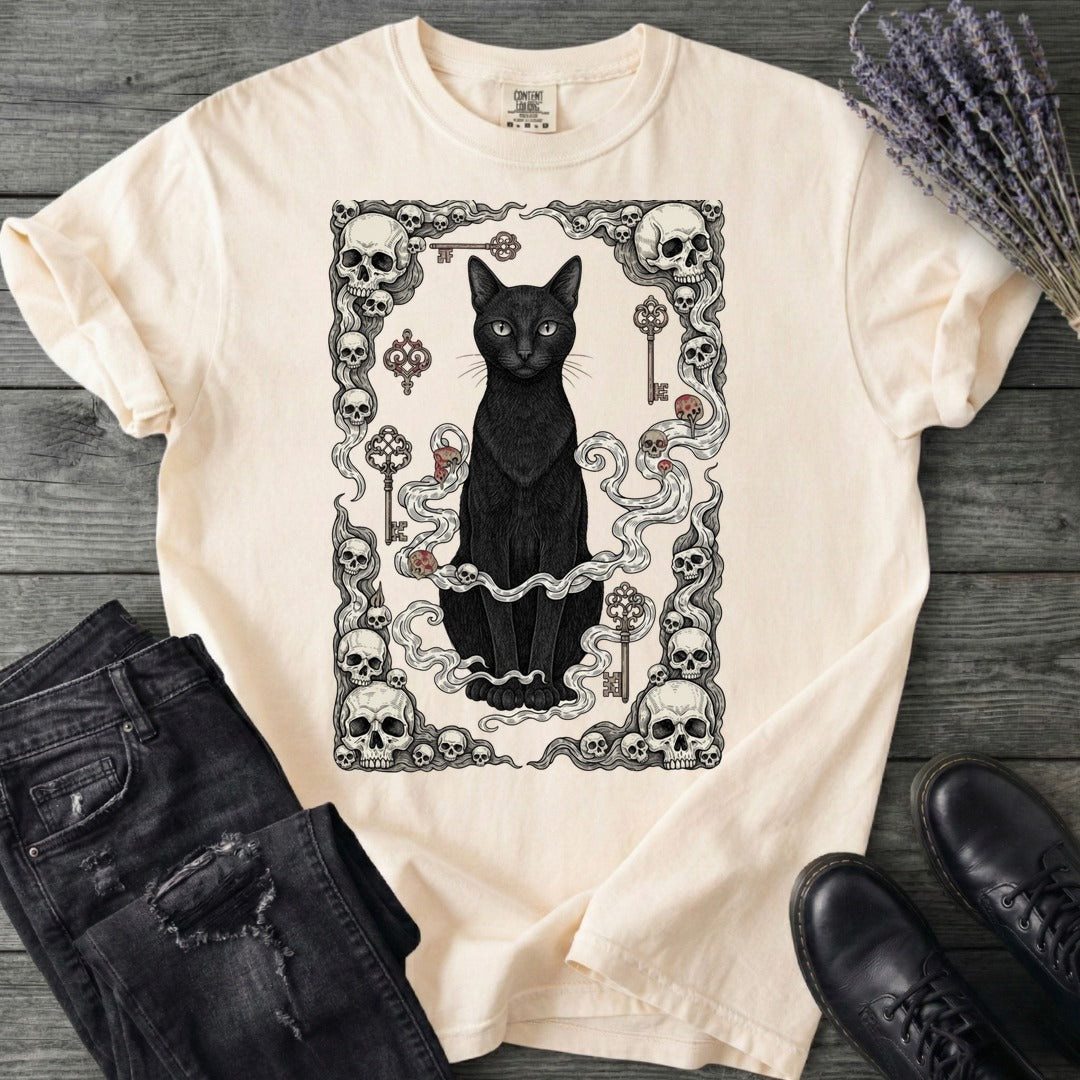 Cat Skull Card T-Shirt