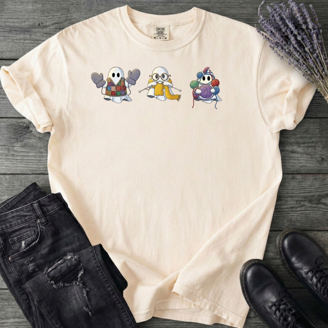 ghost_trio_knitting T-Shirt