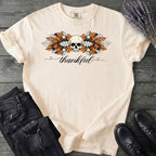 Thankful Leaf Swag Skull T-Shirt