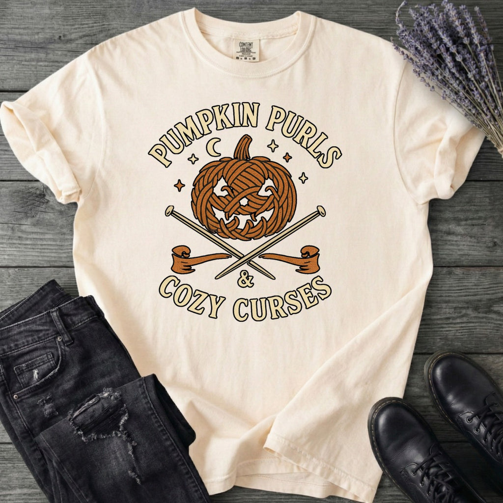 Pumpkin Purls And Cozy Curses T-Shirt