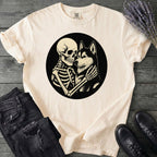 Skeleton Husky Hug T-Shirt