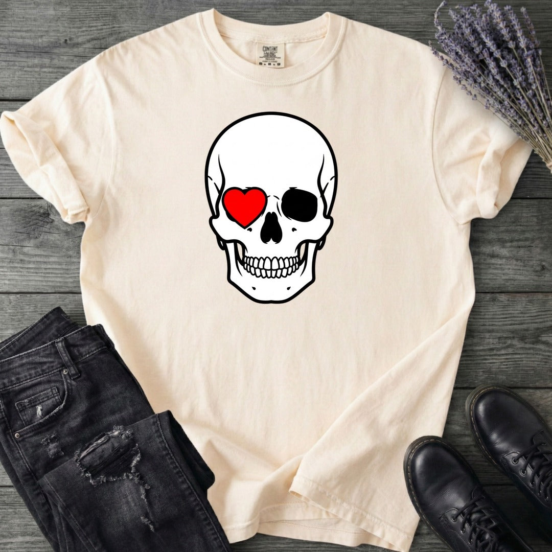 Heart Eye Skull T-Shirt