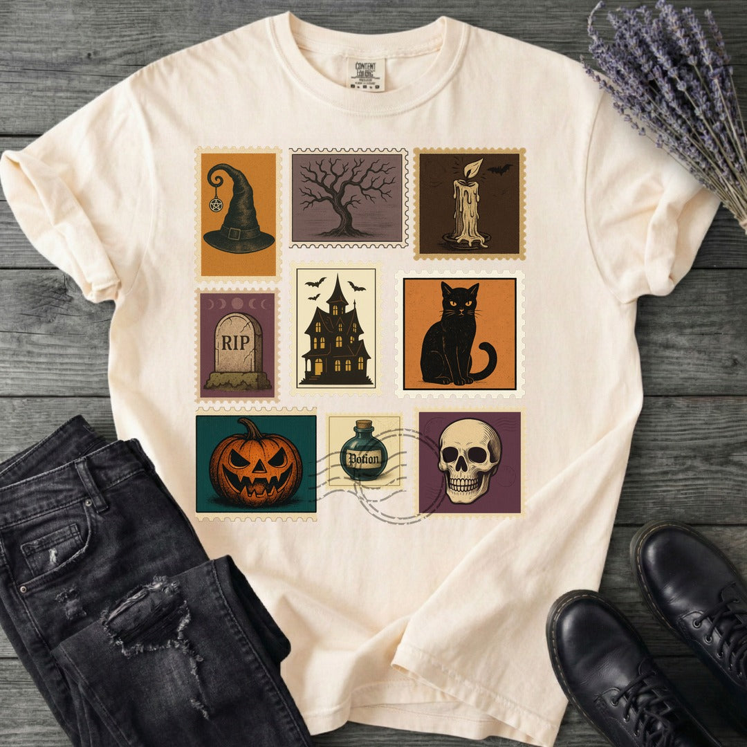 Halloween Stamps Collage T-Shirt