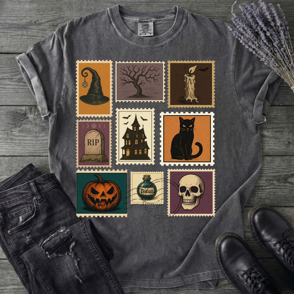 Halloween Stamps Collage T-Shirt