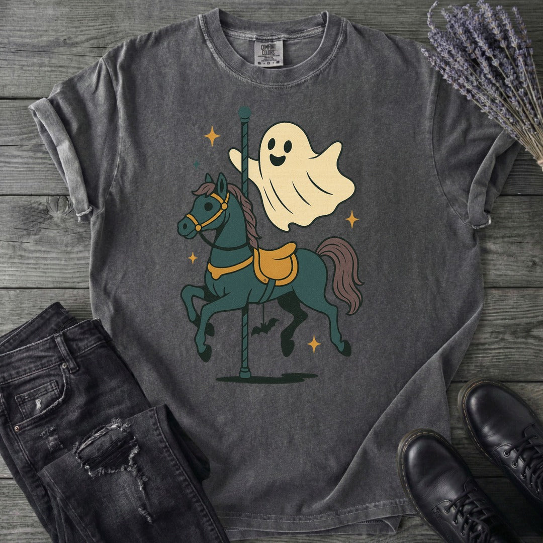 Ghost Carousel Horse T-Shirt