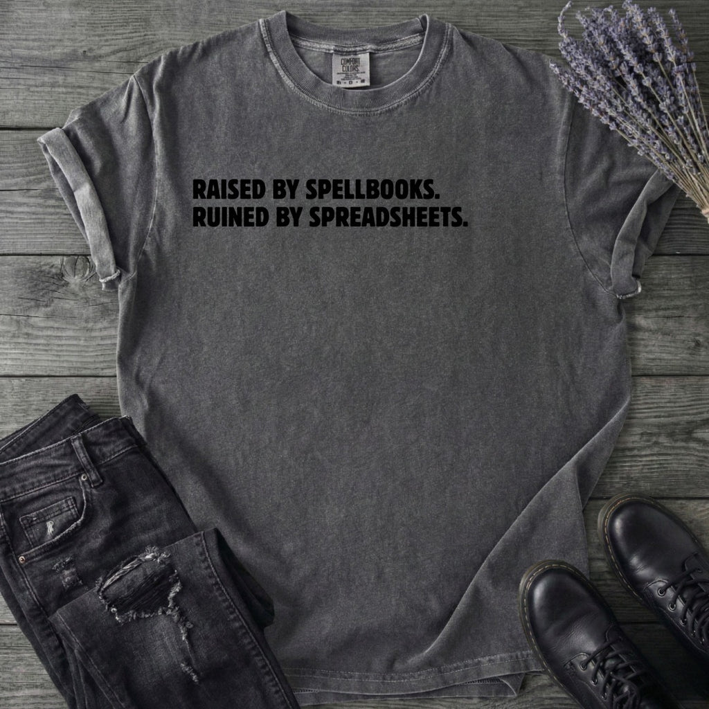 Spellbooks and Spreadsheets T-Shirt