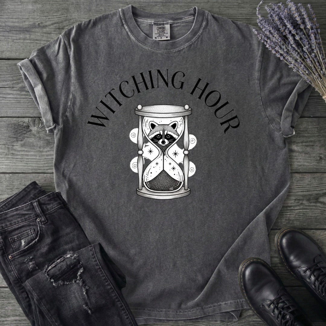 Witching Hour Raccoon Hourglass T-Shirt
