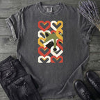 Geometric Hearts Raccoon T-Shirt