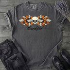 Thankful Leaf Swag Skull T-Shirt