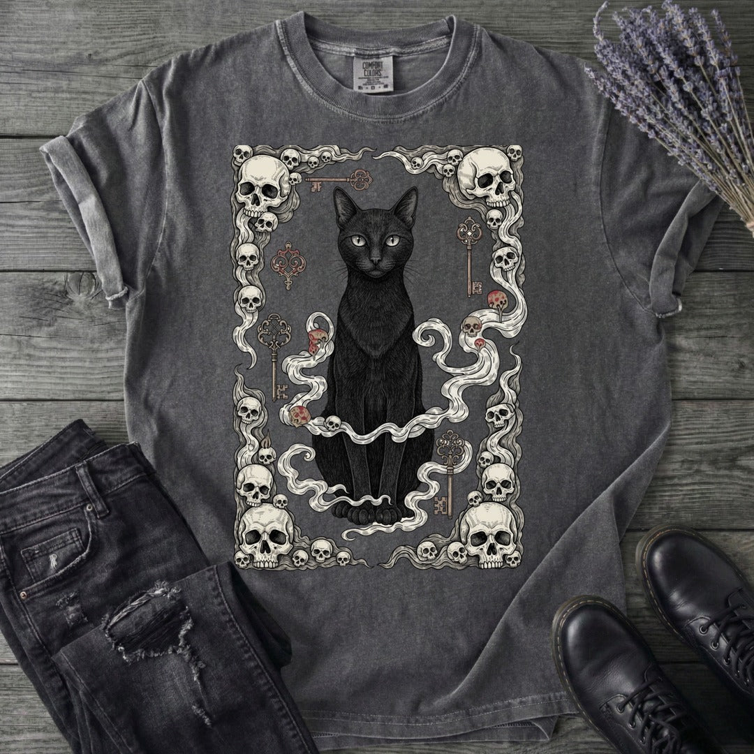 Cat Skull Card T-Shirt