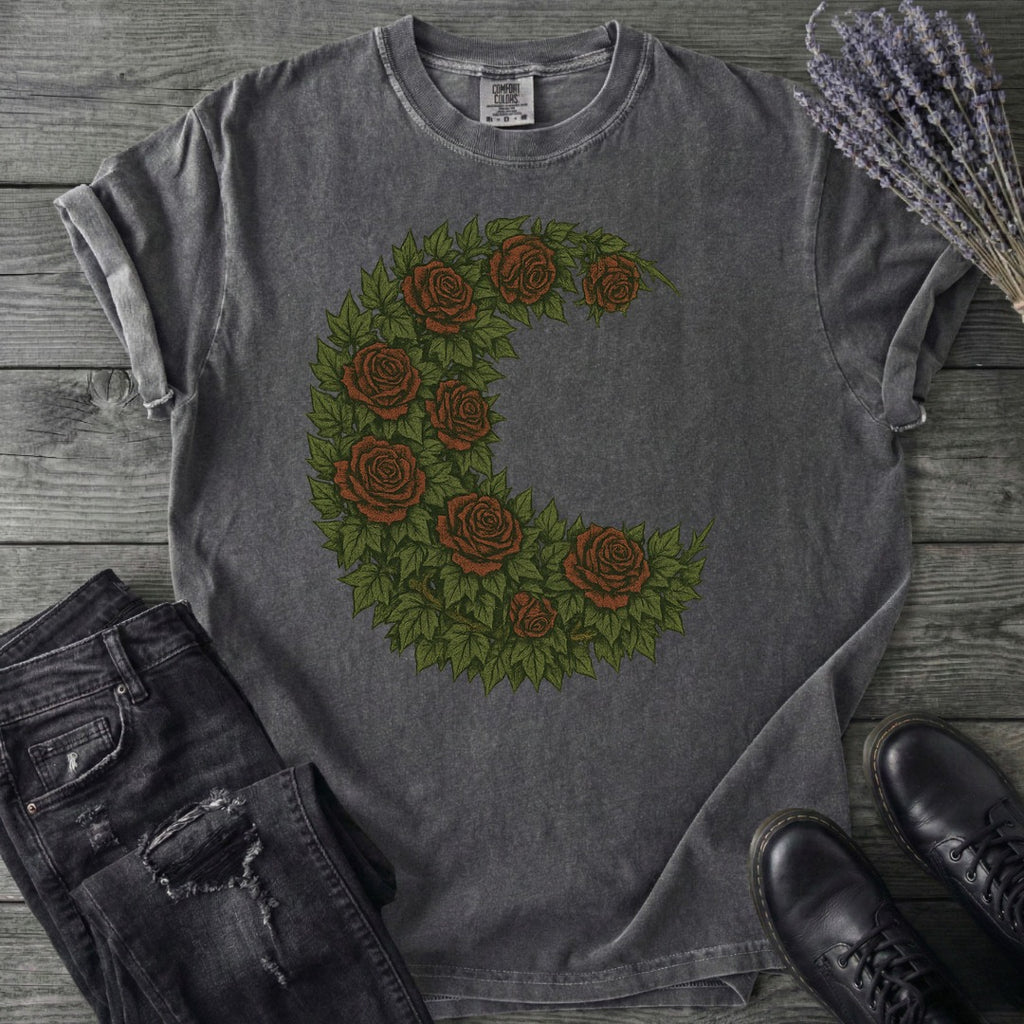 Crescent Moon Roses T-Shirt