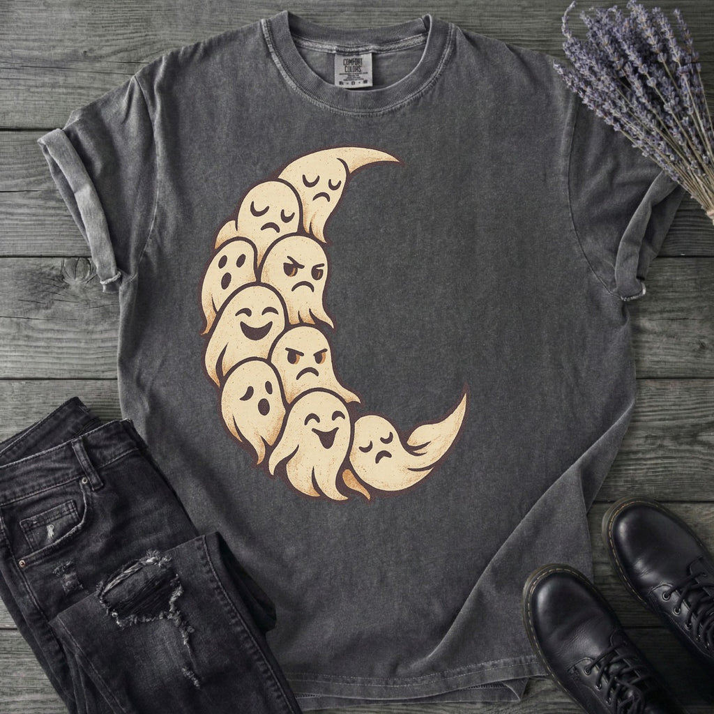 crescent moon ghosts T-Shirt