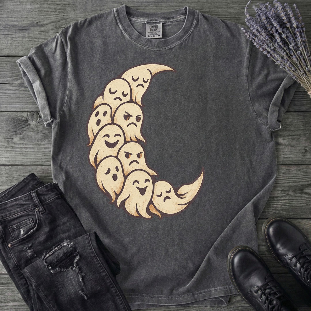 crescent moon ghosts T-Shirt