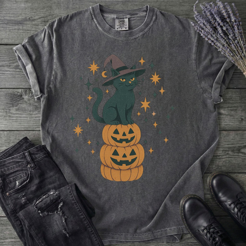 Stacked Cat and Pumpkins T-Shirt