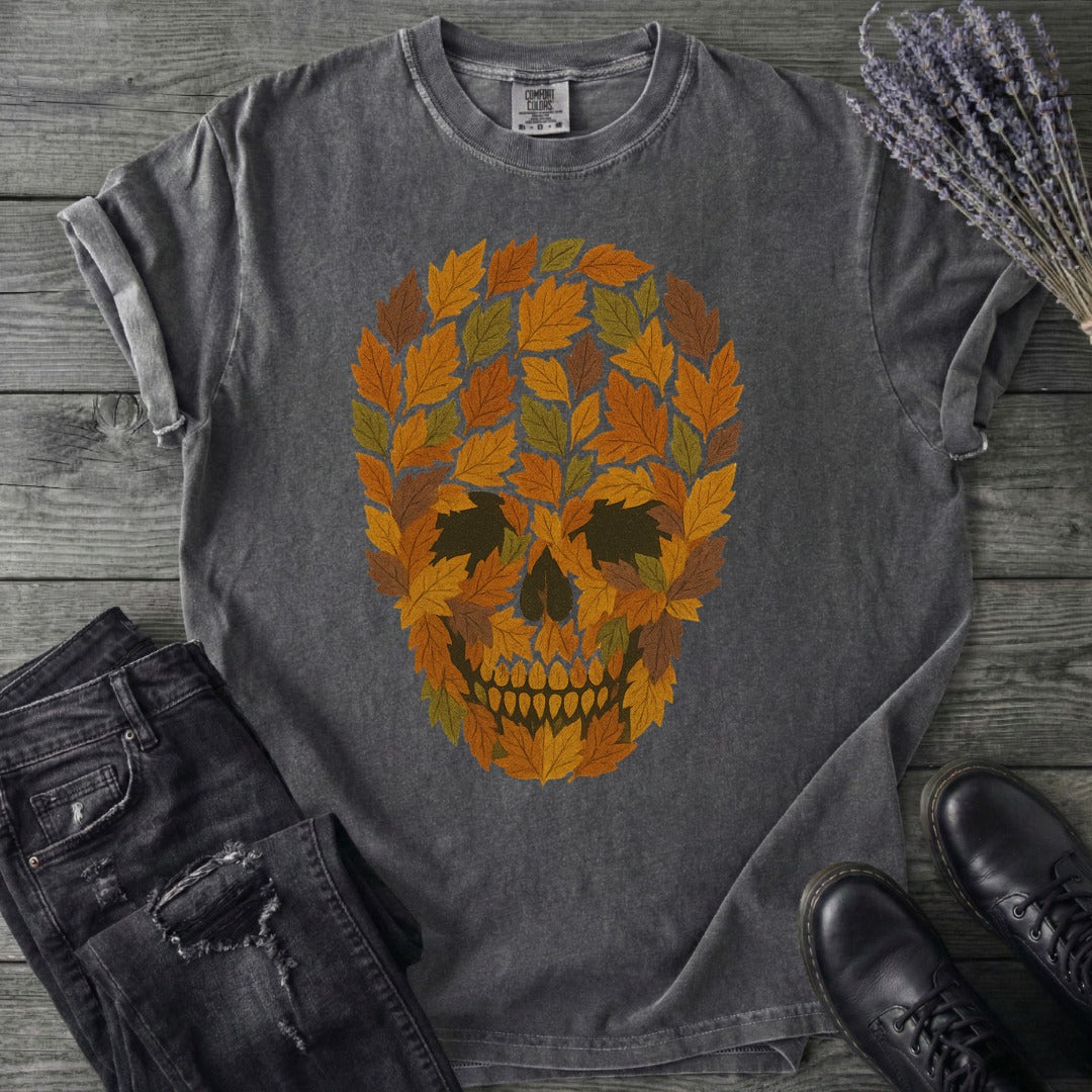 autumn leaves skull T-Shirt