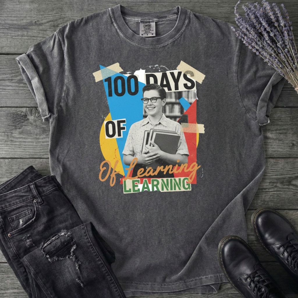 Old School 100 Days Of Learning T-Shirt