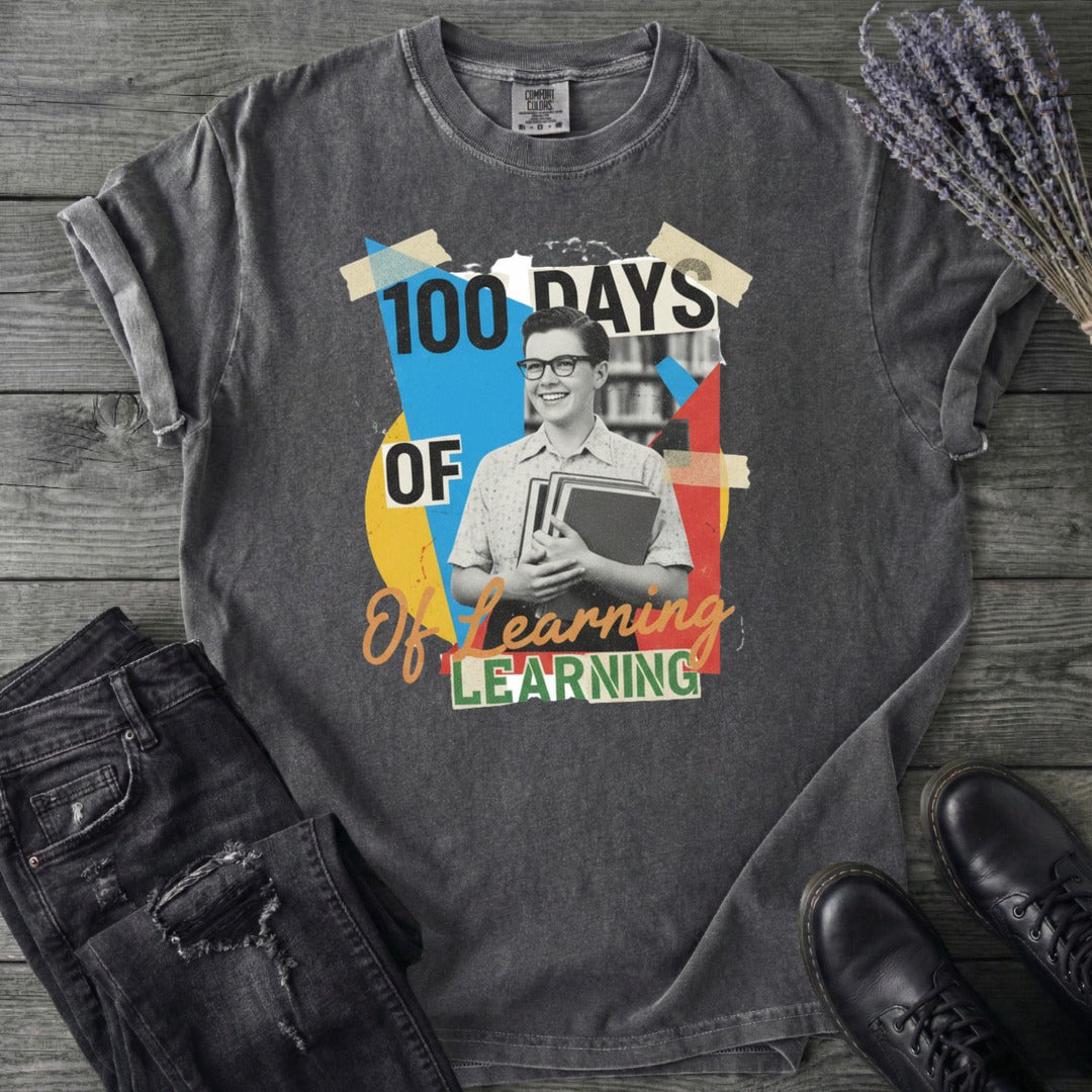 Old School 100 Days Of Learning T-Shirt