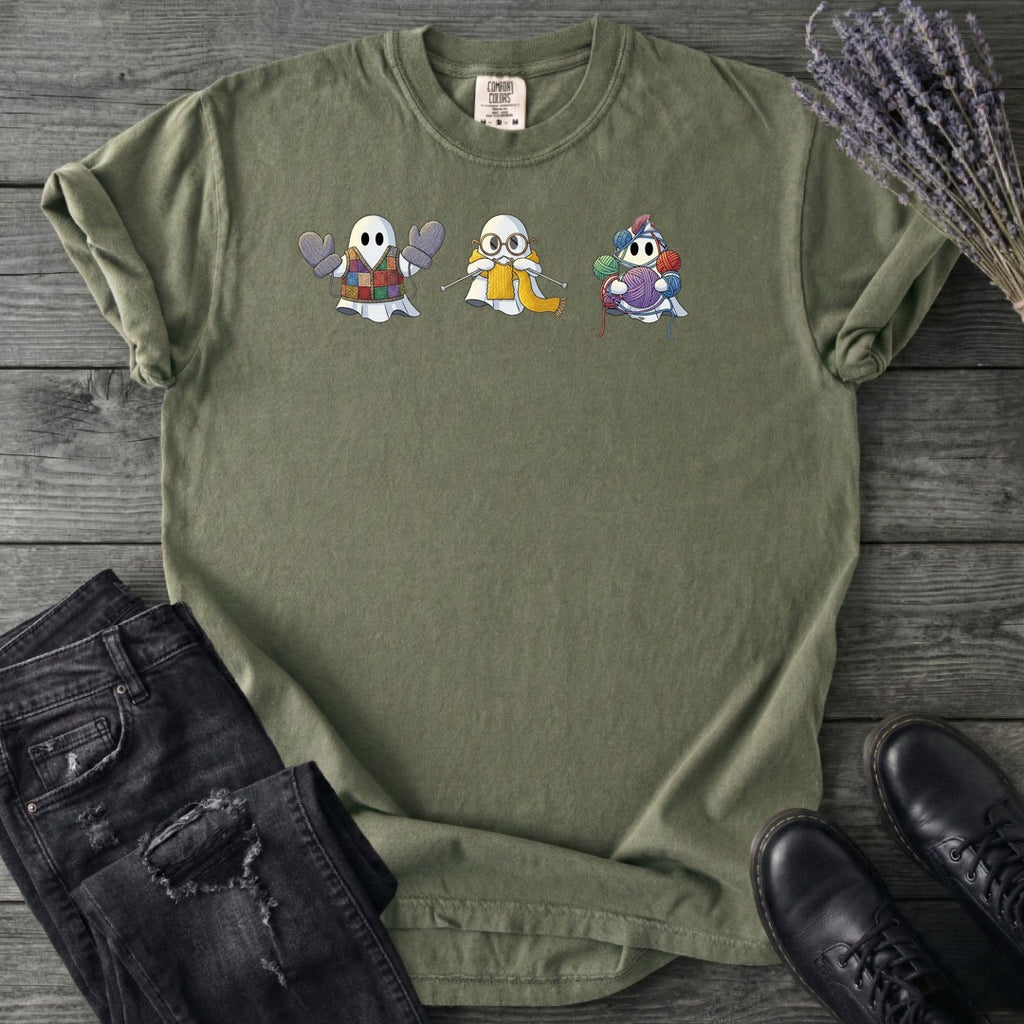 ghost_trio_knitting T-Shirt