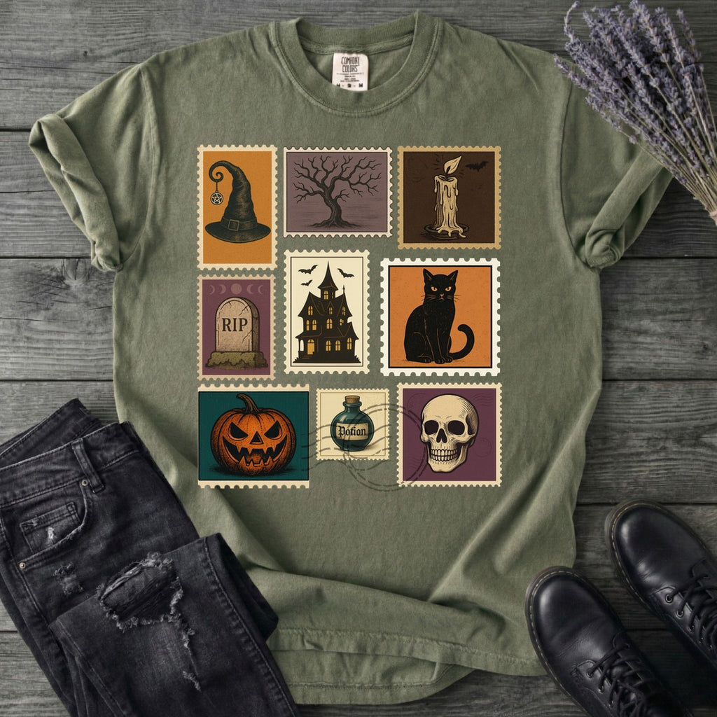 Halloween Stamps Collage T-Shirt