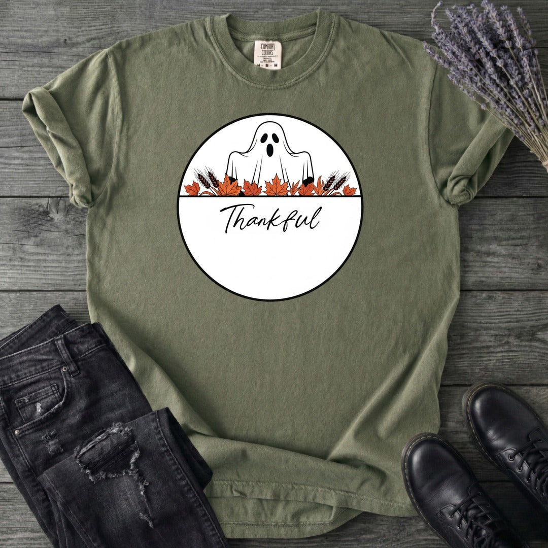 Ghost Thankful Badge T-Shirt