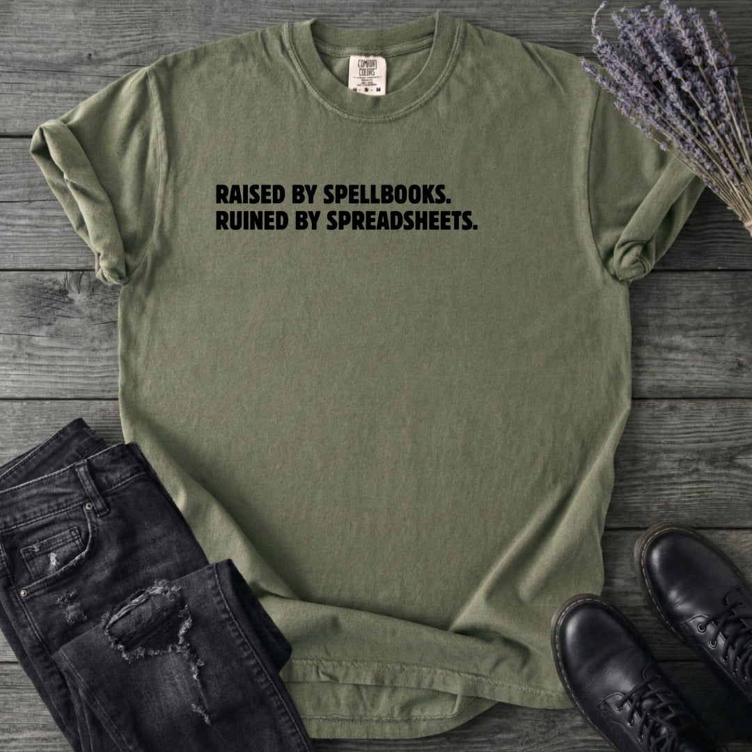 Spellbooks and Spreadsheets T-Shirt