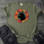 Black Cat Autumn Medallion T-Shirt