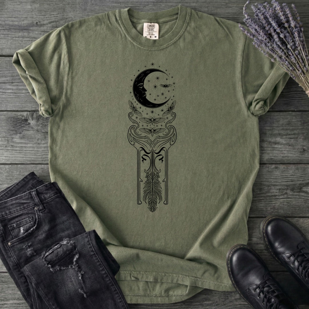Art Nouveau Crescent Moths T-Shirt