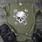 Macabre Floral Skull T-Shirt
