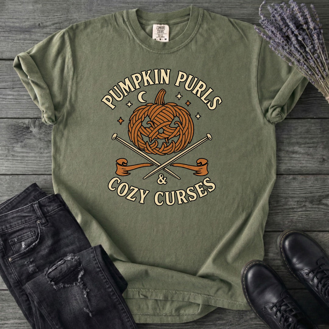 Pumpkin Purls And Cozy Curses T-Shirt