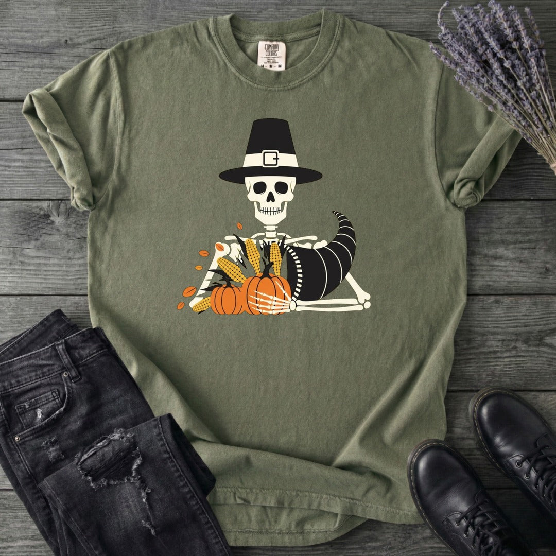 Pilgrim Skeleton Cornucopia T-Shirt