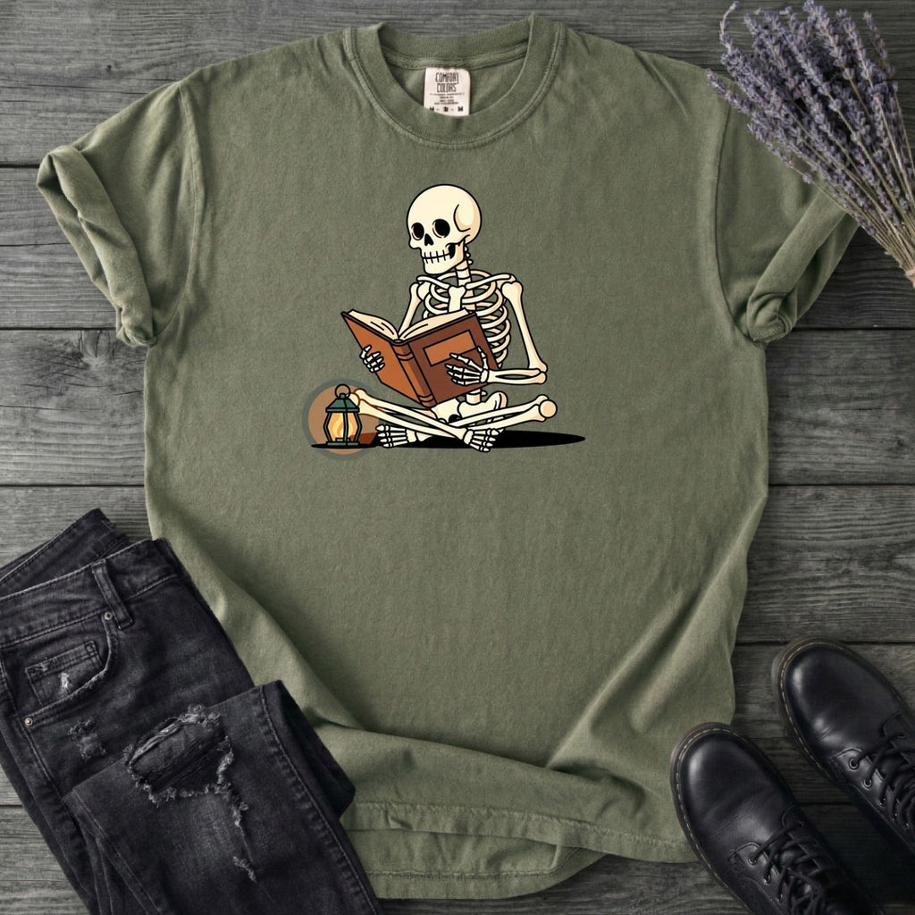 Skeleton Reading T-Shirt