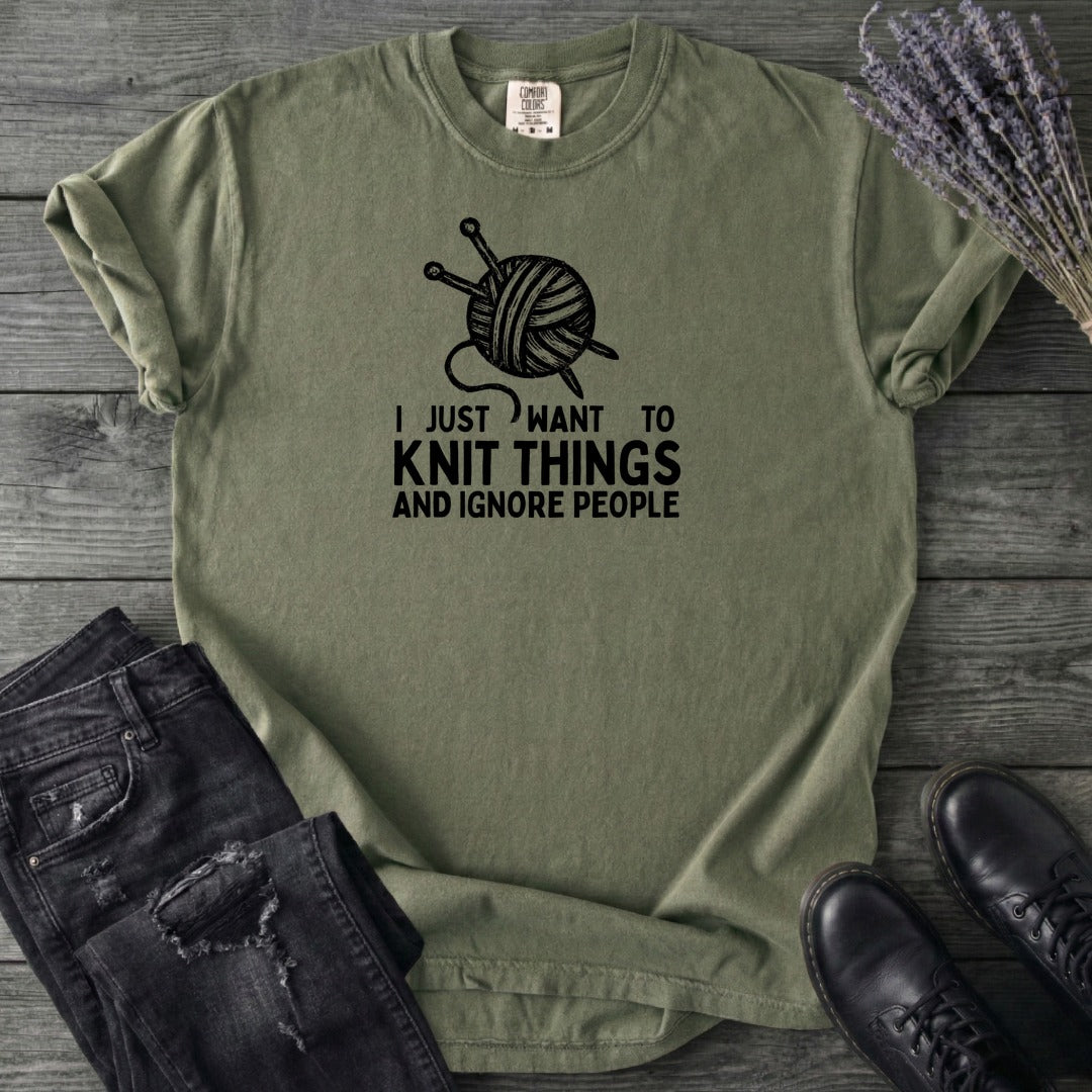 Knit Things And Ignore People T-Shirt