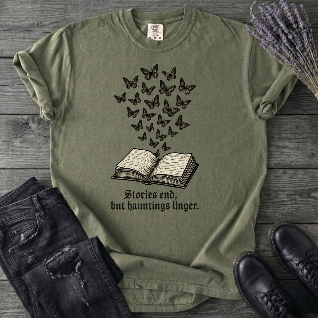 Stories End But Hautings Linger T-Shirt