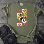 Geometric Hearts Raccoon T-Shirt