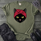 Black Cat Headband T-Shirt