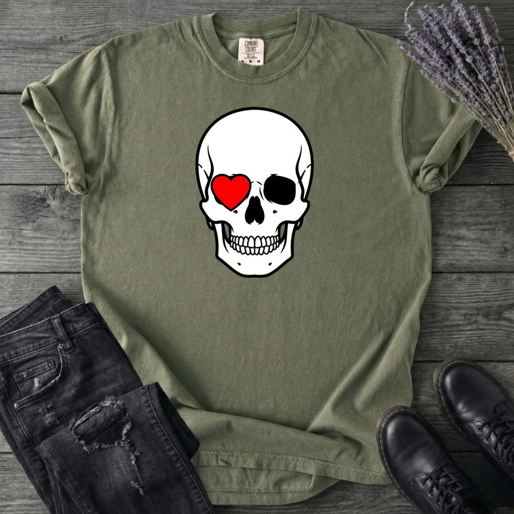 Heart Eye Skull T-Shirt