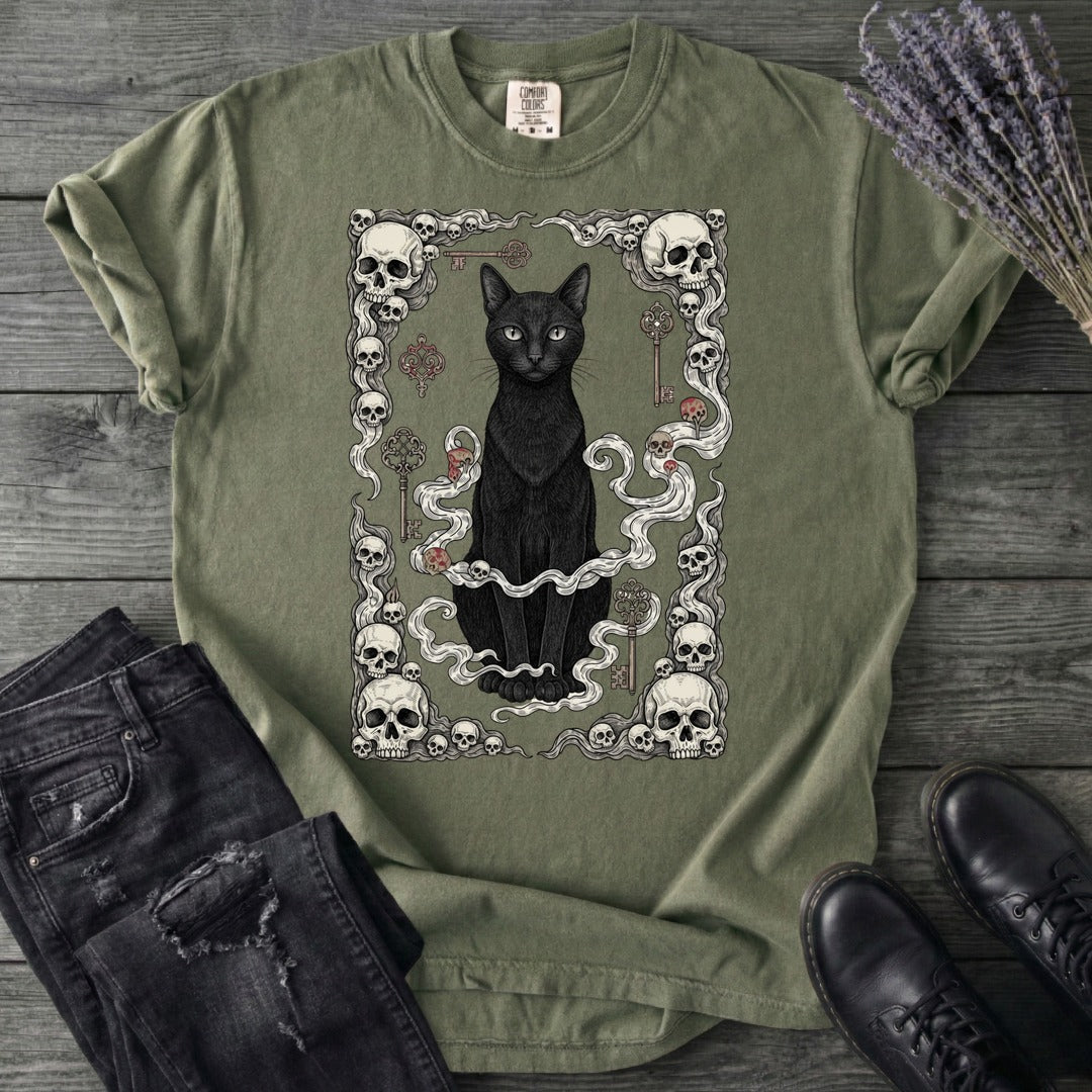 Cat Skull Card T-Shirt