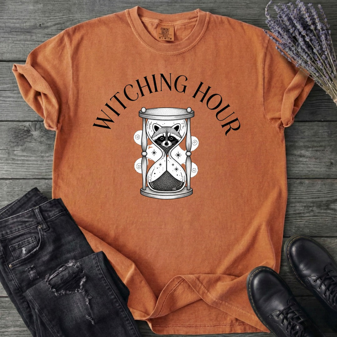 Witching Hour Raccoon Hourglass T-Shirt