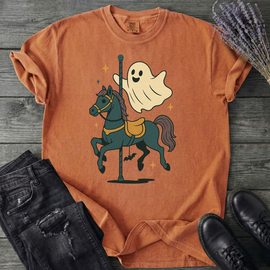 Ghost Carousel Horse T-Shirt