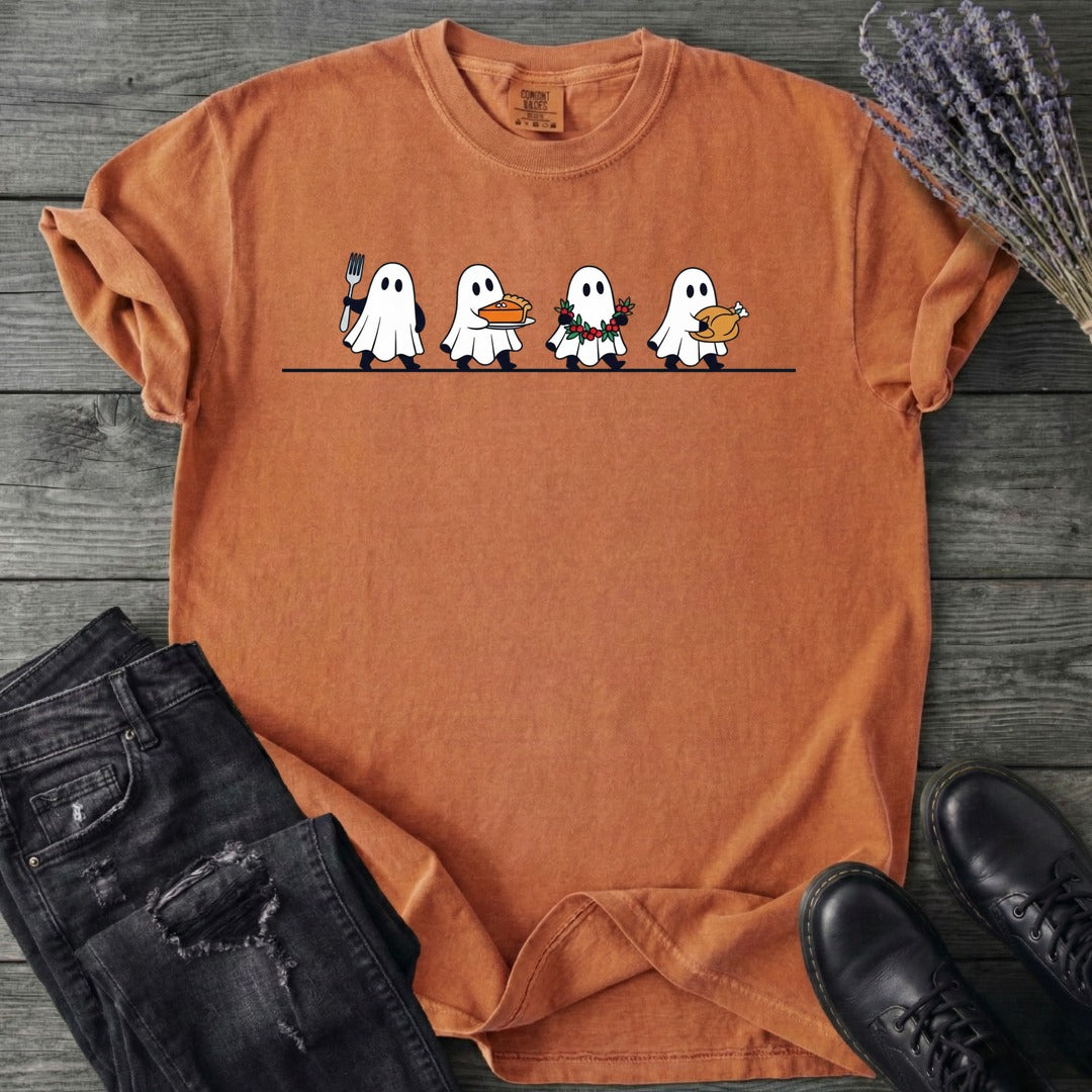 Four Ghost Thanksgiving T-Shirt