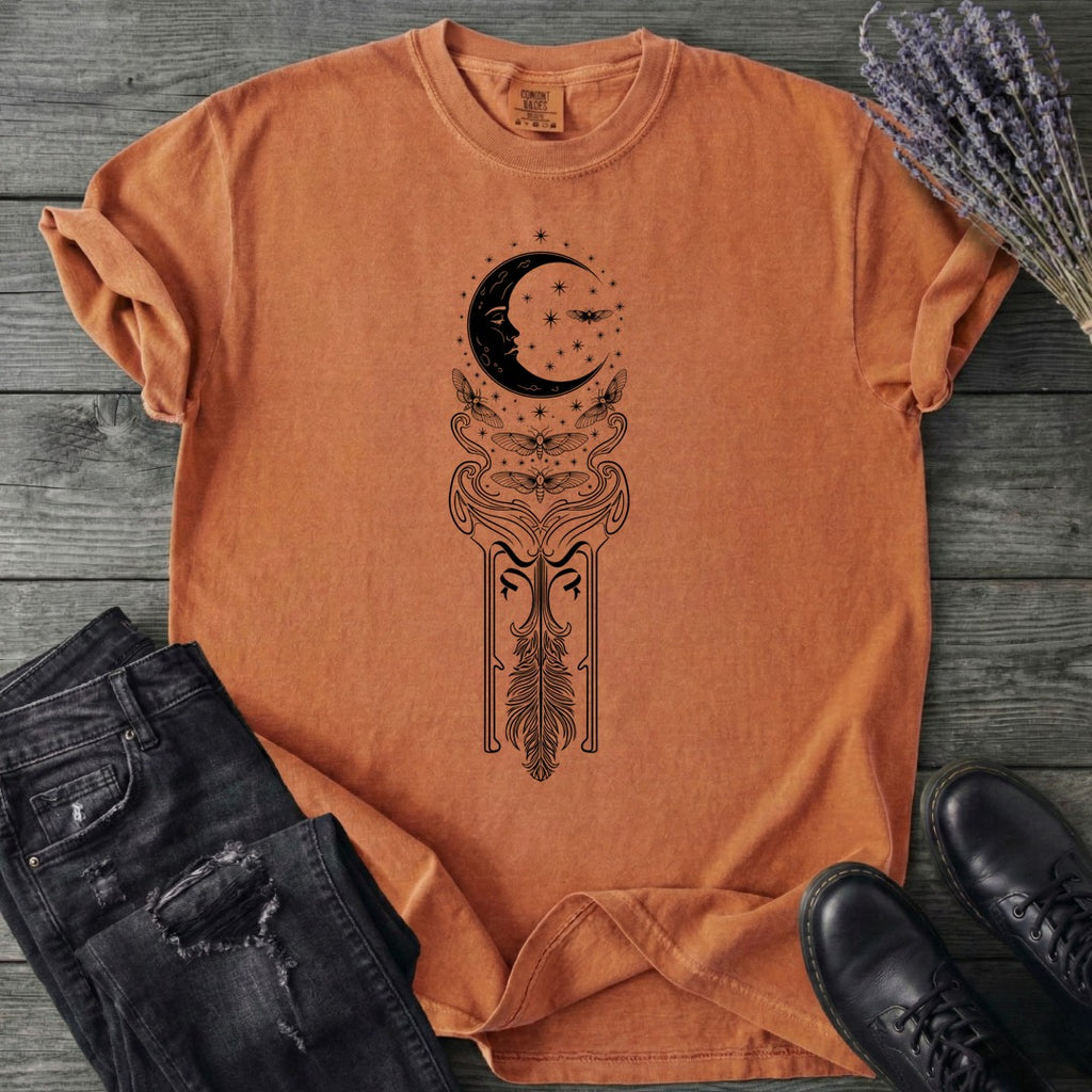 Art Nouveau Crescent Moths T-Shirt