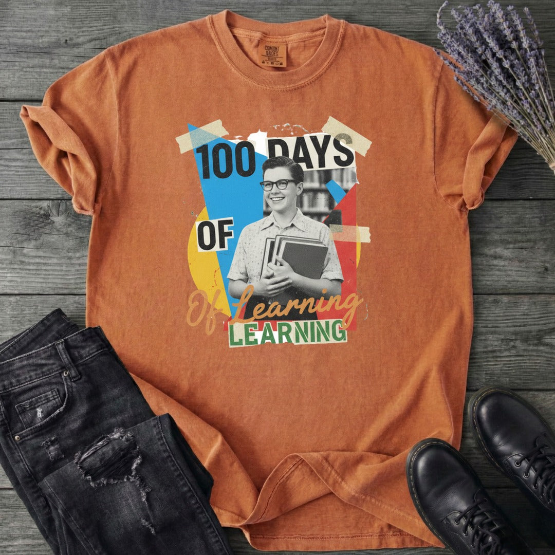 Old School 100 Days Of Learning T-Shirt