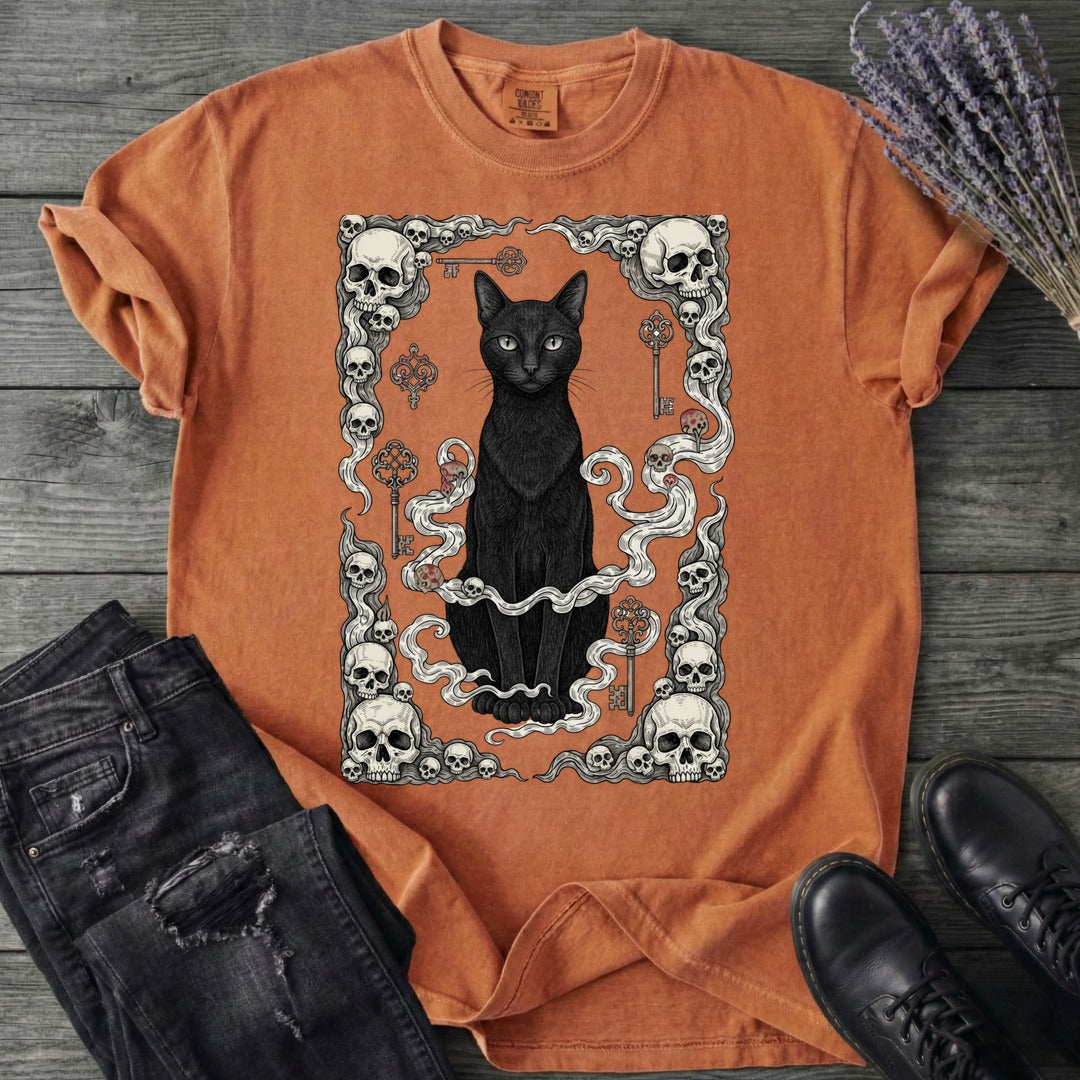 Cat Skull Card T-Shirt