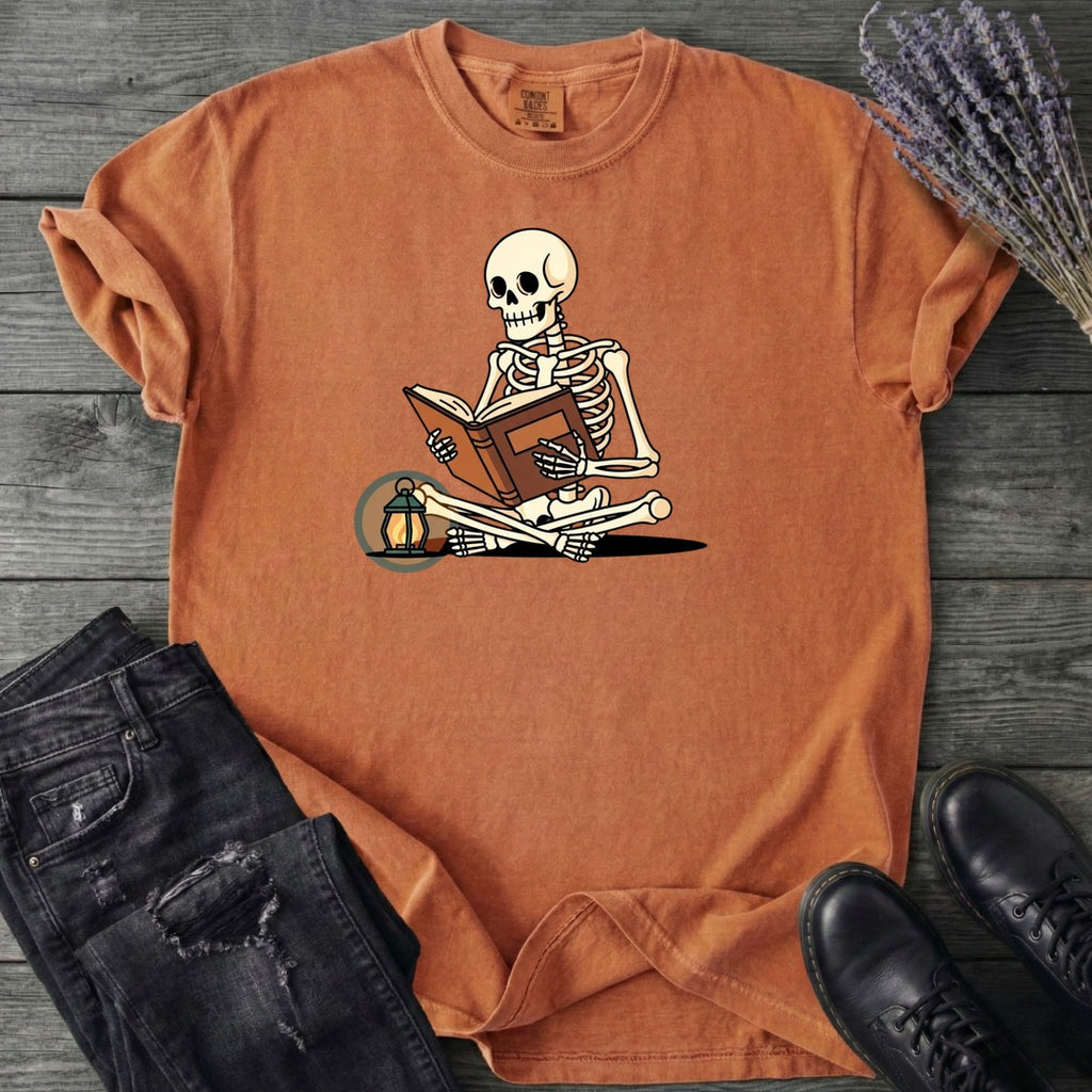 Skeleton Reading T-Shirt